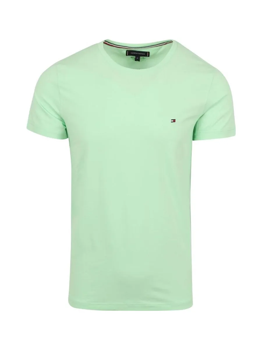 T-shirt Vert Homme Tommy Hilfiger Stretch Slim 2