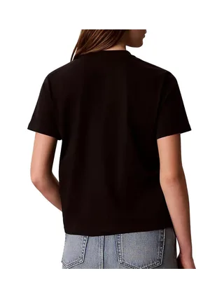 T-Shirt Noir Femme Calvin Klein Jeans Classic Script 2