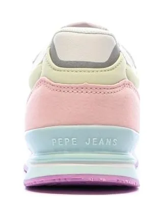 Baskets Gris/Rose/Jaune Femme Pepe jeans London 3