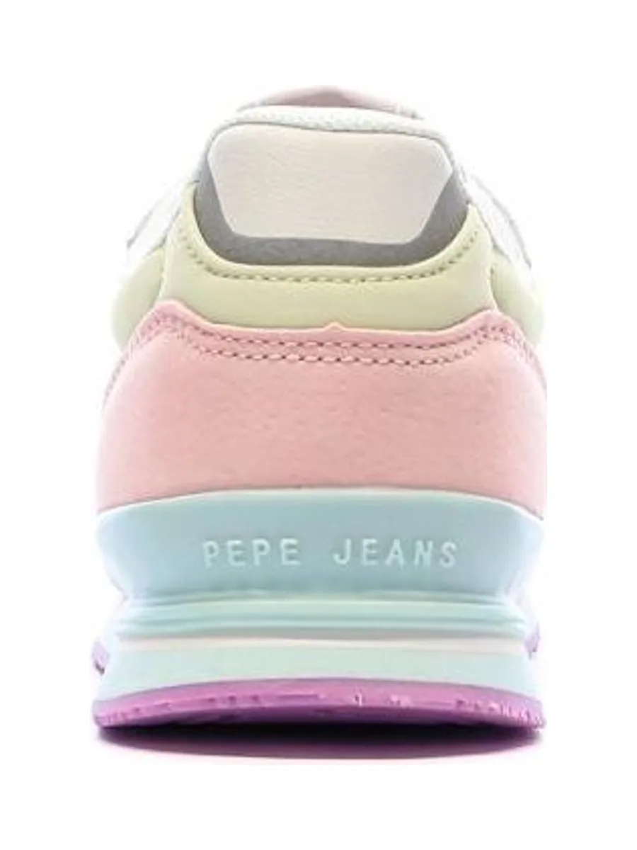 Baskets Gris/Rose/Jaune Femme Pepe jeans London 4