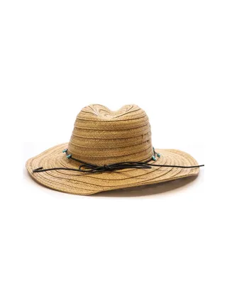 Chapeau de soleil en paille à large bord Via Lorenzo Fedora 3