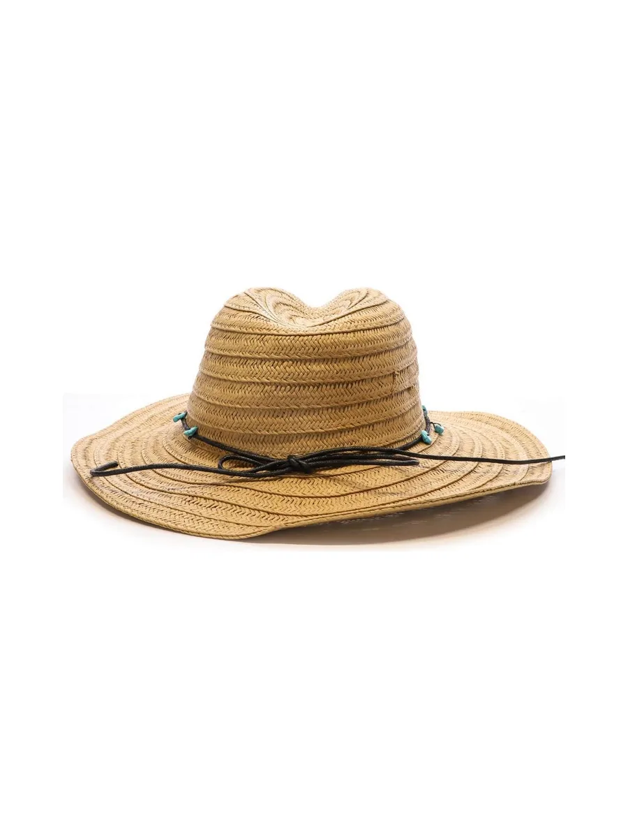 Chapeau de soleil en paille à large bord Via Lorenzo Fedora 4