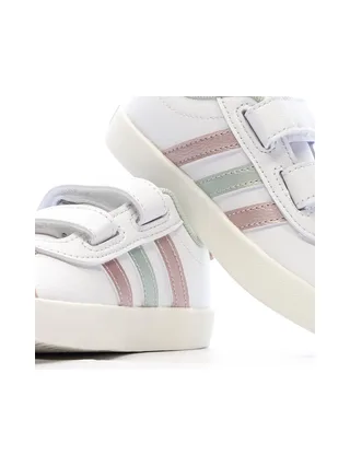Baskets Blanches/Roses/Grises Fille Adidas Court 3.0 7
