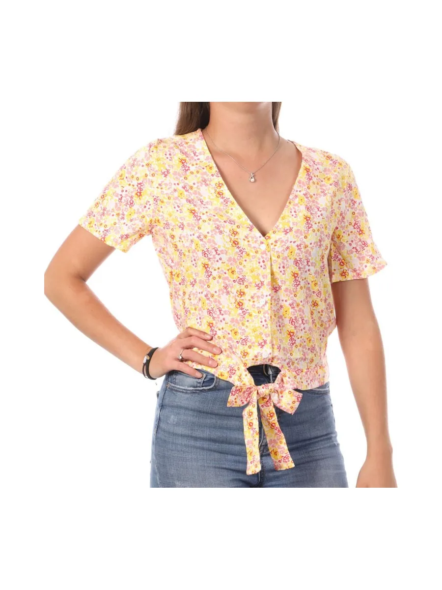 Top Imprimé Jaune/Rose Femme Vero Moda Measy 1