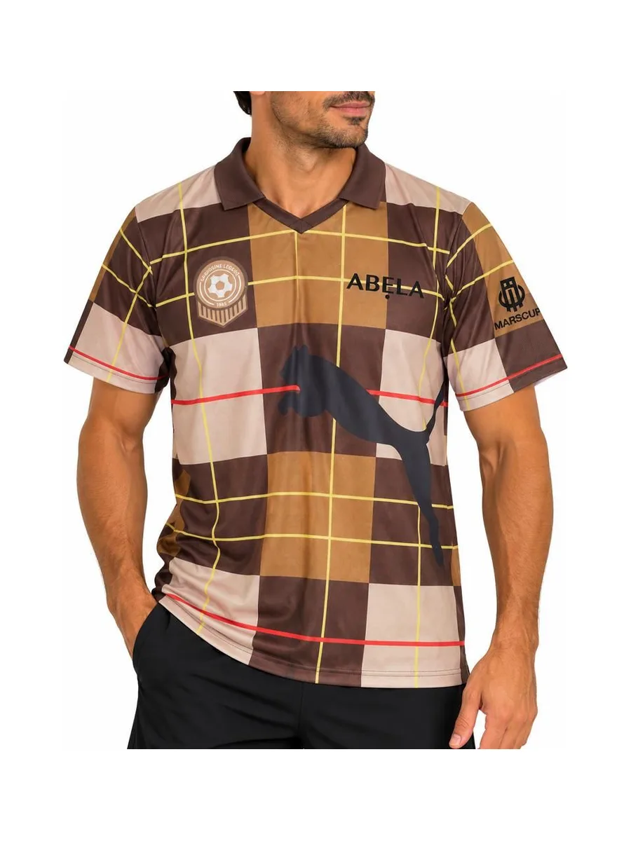 Maillot de Foot Beige/Marron Homme Puma Marscup Campagne Leveque 2
