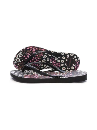 Tongs Noir Femme Havaianas Slim Animals Infradito 1