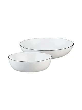 Corbeille à fruit PURE Ø29cm et Ø33,5cm - 2 pièces - Blanc Neige 1