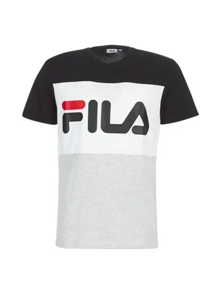 T-shirt Gris/Noir Homme Fila Flat Matte 1
