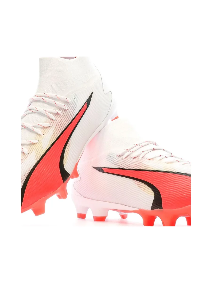 Chaussures de Football Blanche/Rose/Noire Homme Puma Ultra Pro 7