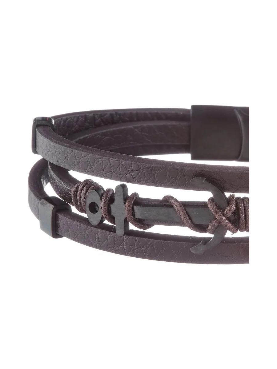 Bracelet Noir Geographical Norway Ancre 3