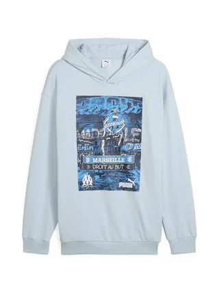 OM Sweat à Capuche Bleu Homme Puma Ftblnrgy+ 1