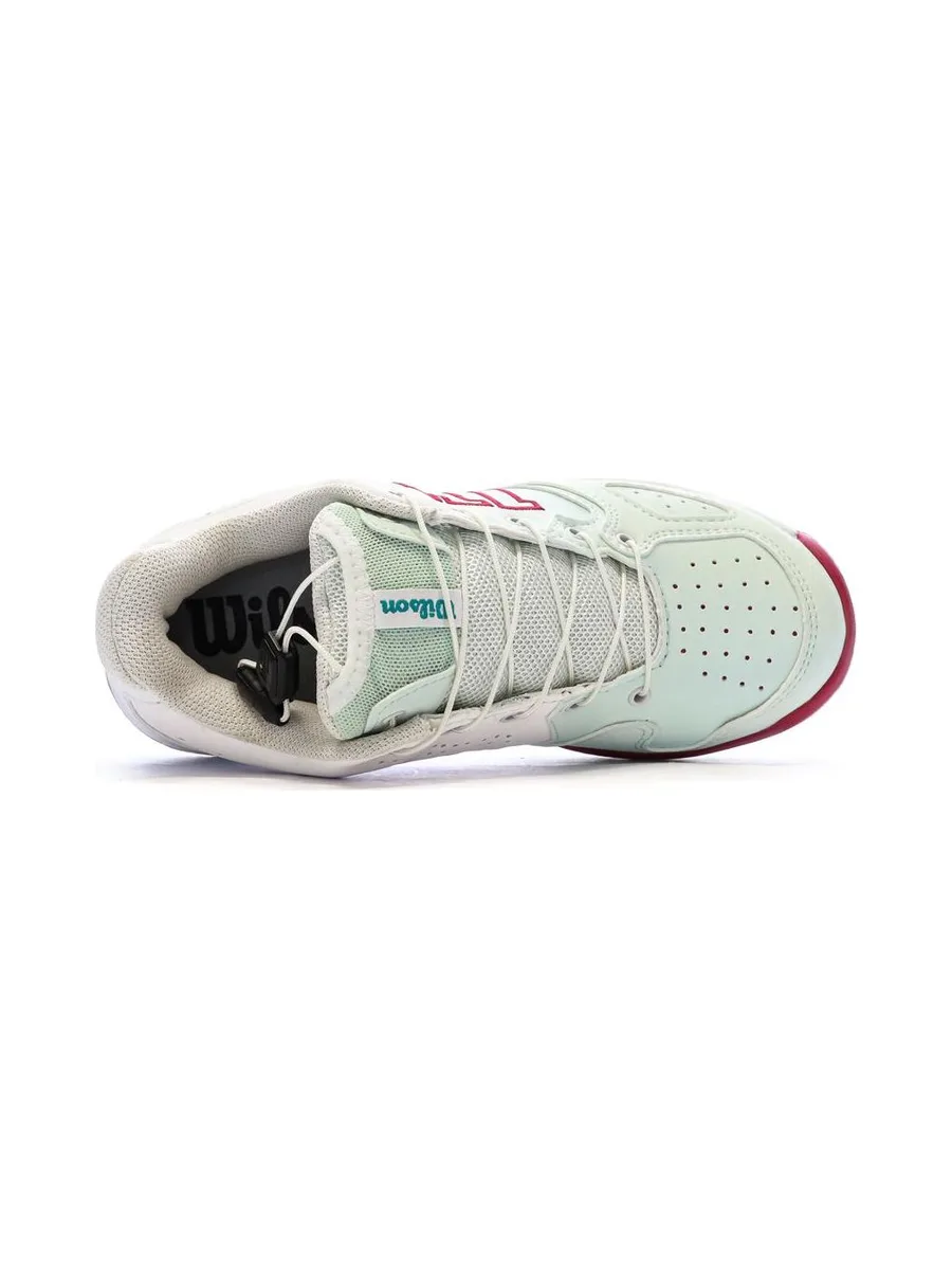 Chaussures de tennis Blanches/Bordeaux Junior Wilson Kaos 5
