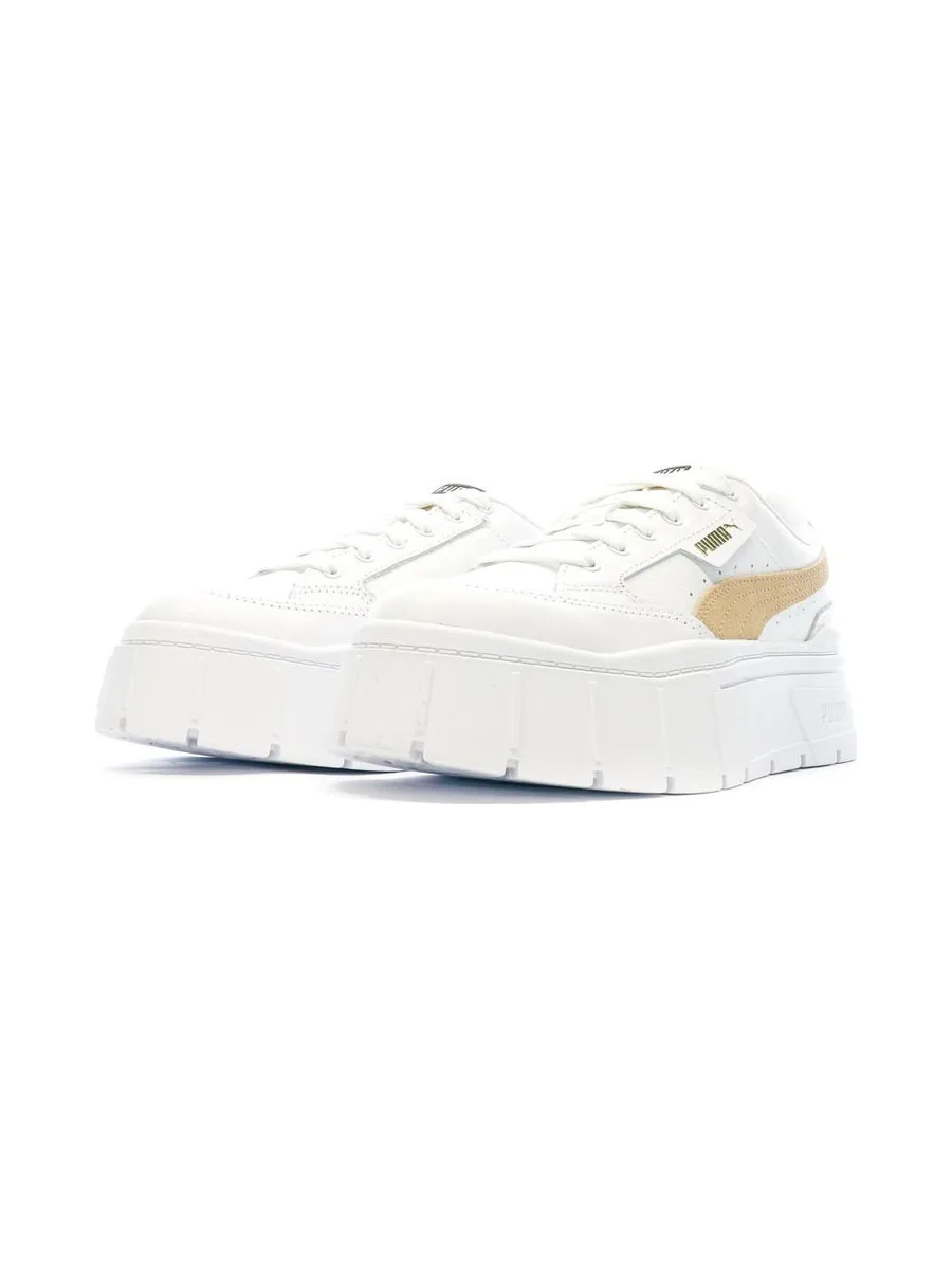 Baskets Blanc/Beige Femme Puma Mayze Stack 7