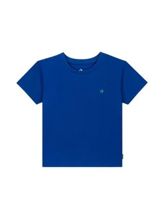 T-Shirt Bleu Femme Converse Jersey 1