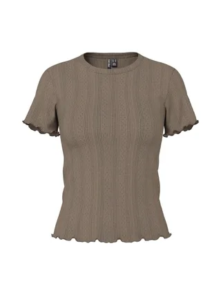 T-Shirt Gris Femme Pieces Marie 1