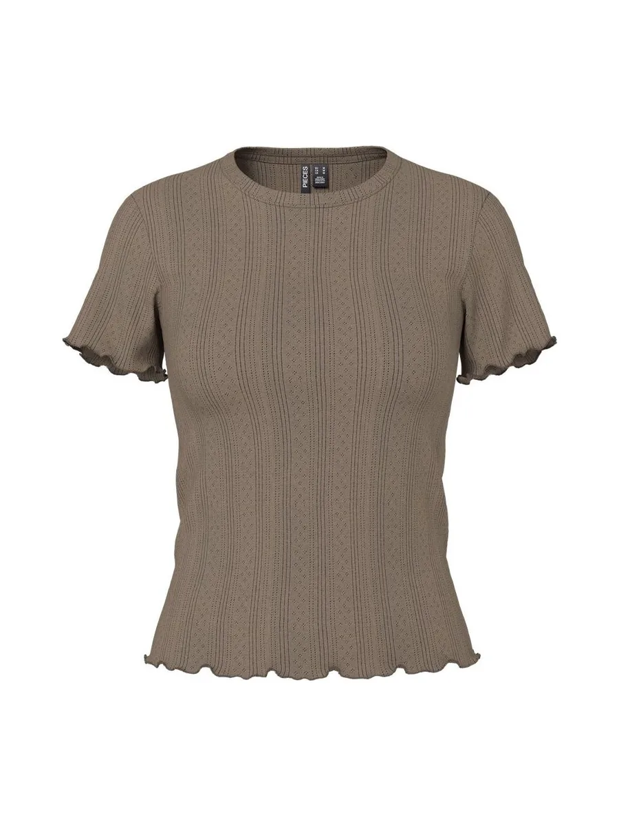 T-Shirt Gris Femme Pieces Marie 2