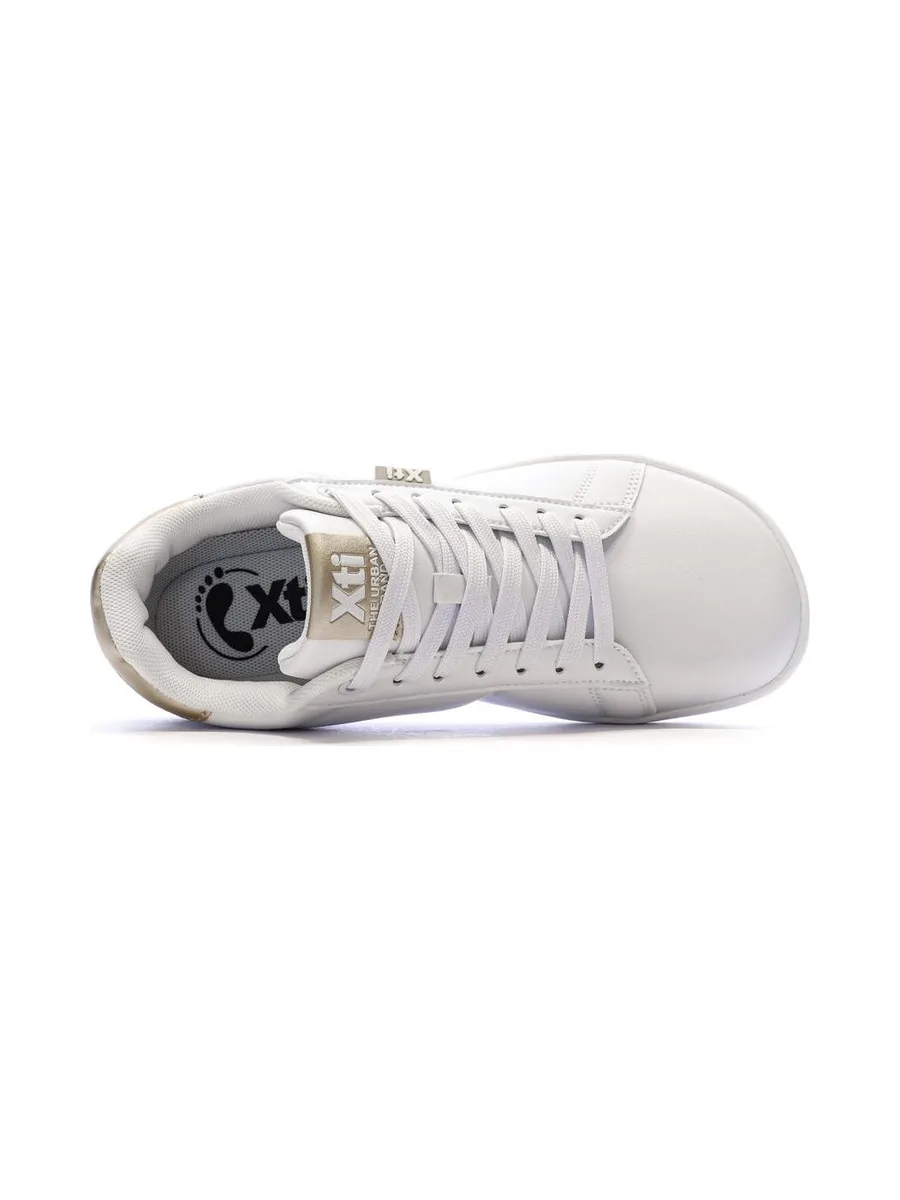 Baskets Blanches/Doré Femme Xti Plata 5