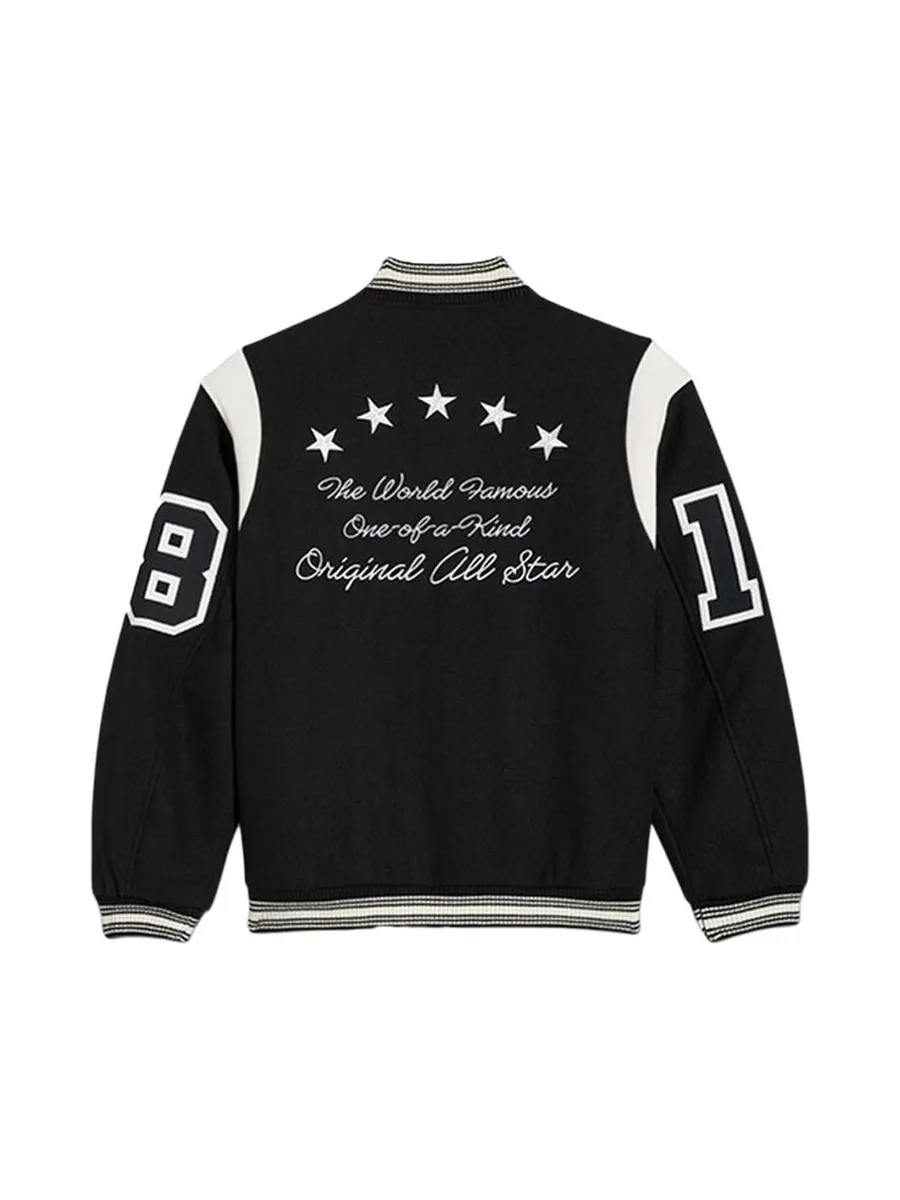 Veste Bomber Noir Homme Converse Luxe Varsity 3