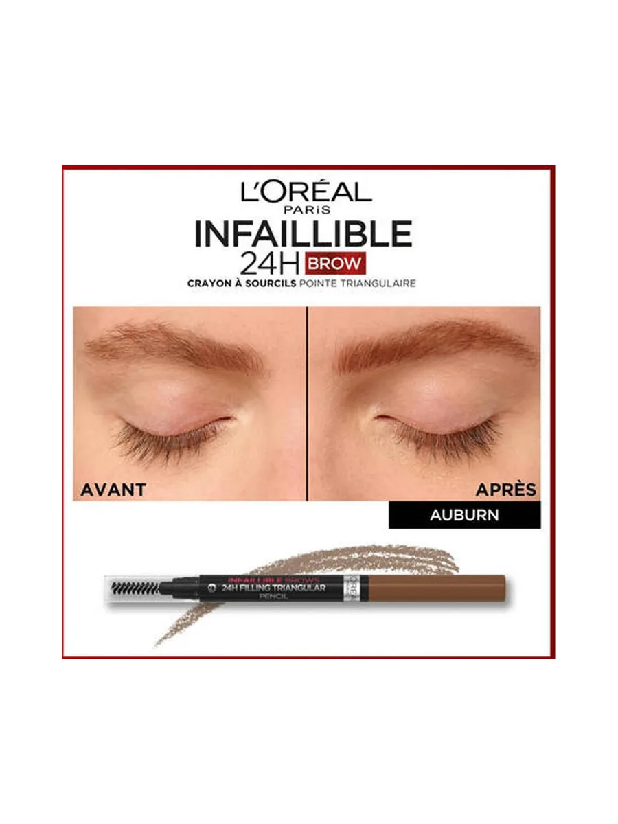 Crayon à sourcils L'Oréal Paris Infaillible Brows 12H 5.23 Auburn 3