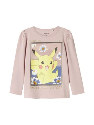 T-Shirt Manches Longues Rose Fille Name it Sorina 1