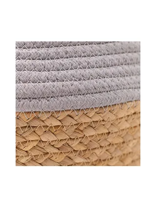 Panier Rond en Corde Gris 2