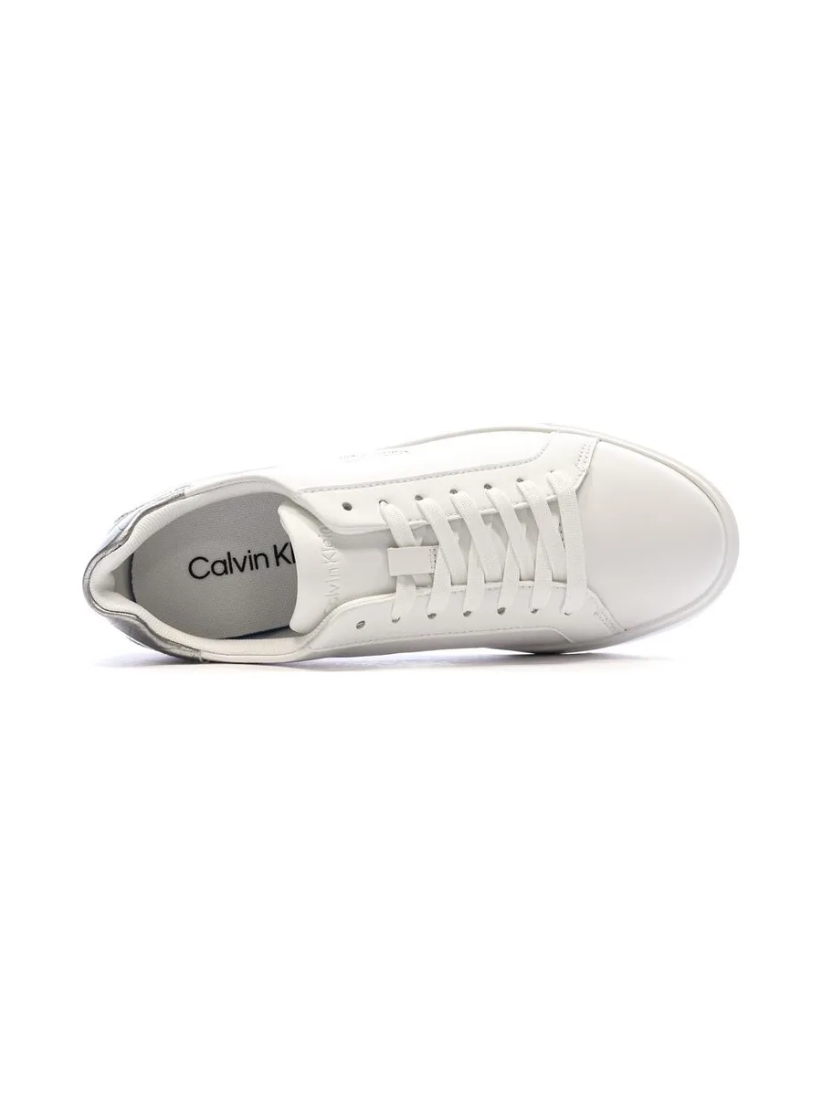 Baskets Blanches/Silver Femme Calvin Klein Jeans Laceup 5