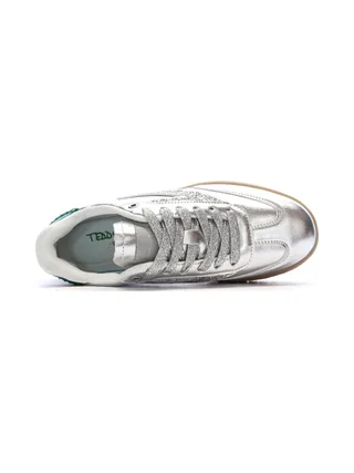 Baskets Argent /Vert Femme Teddy Smith Sneakers 120305 4