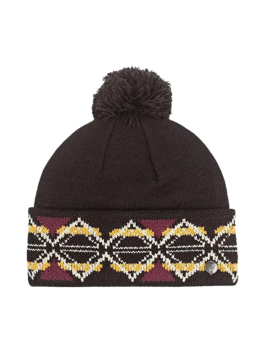 Bonnet à pompon Noir Femme Roxy Lizzie 1