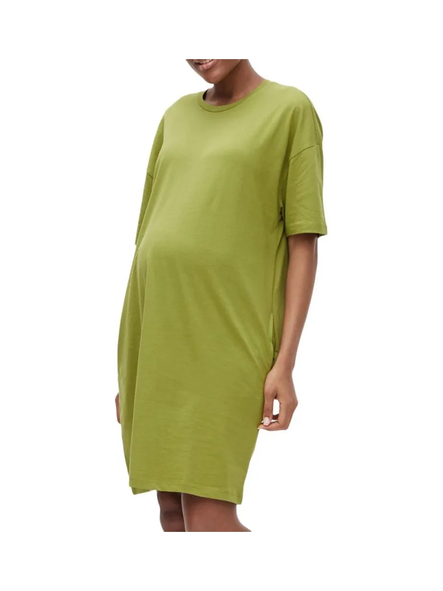 Robe de Grossesse Verte Femme Vero Moda Marternity Monella 2