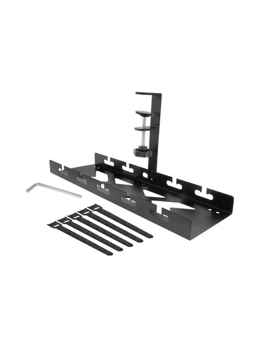 Under-desk cable management tray with cl 3