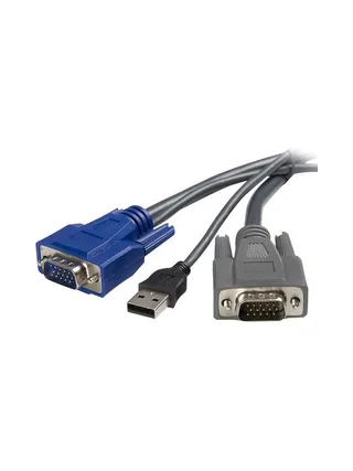 1.8m Ultra-Thin USB VGA 2-in-1 KVM Cable 1