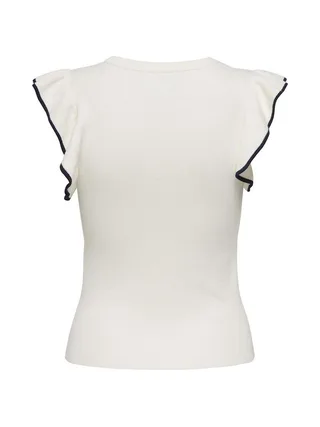 T-Shirt Blanc/Noir Femme JDY Adele 2