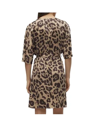 Robe Marron Léopard Femme Vero Moda Merle 2