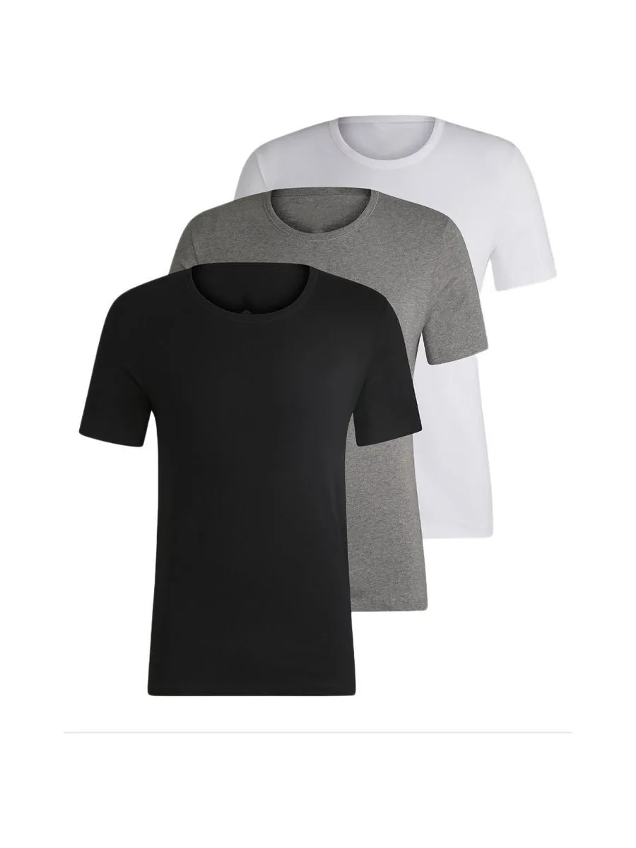 x3 T-shirt Noir/Blanc/Gris Homme LBO 266568 2
