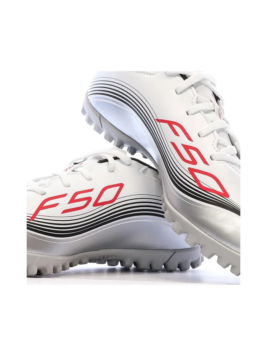 Chaussures de Foot Blanches Adidas F50 Messi Club TF 8