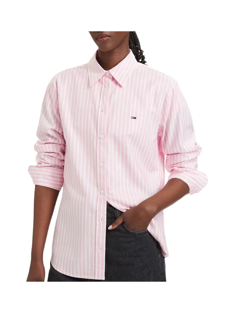 Chemise Rose à rayures Femme Tommy Hilfiger Oxford 2