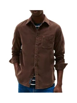 Chemise Marron Homme Tommy Hilfiger Cord 1