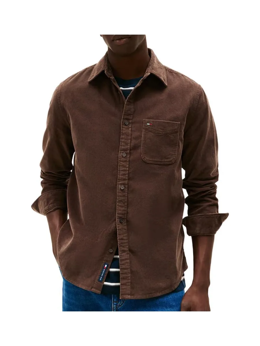 Chemise Marron Homme Tommy Hilfiger Cord 1