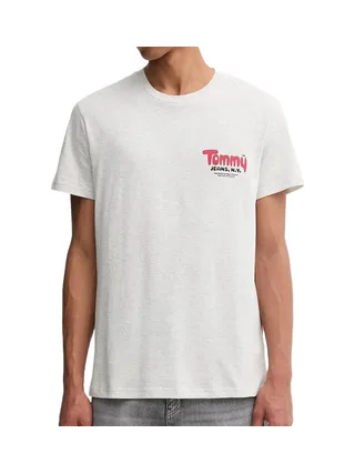 T-shirt Gris Chiné Homme Tommy Hilfiger Tjm Slim Font Play 1