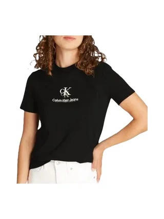 T-Shirt Noir Femme Calvin Klein Jeans Shadow Graphic 1