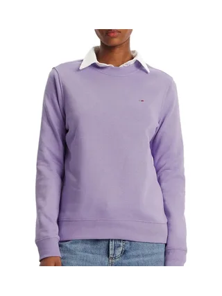 Sweat Violet Femme Tommy Hilfiger Flag Crew DW0DW19959 1