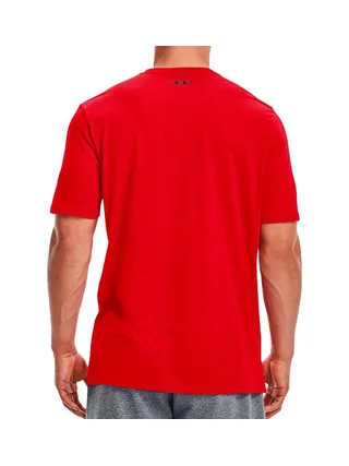 T-shirt Rouge Homme Under Armour Left Chest 2