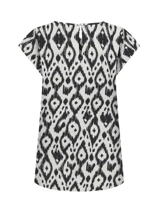 Blouse Blanche/Noir à motifs Femme Only Nova 2