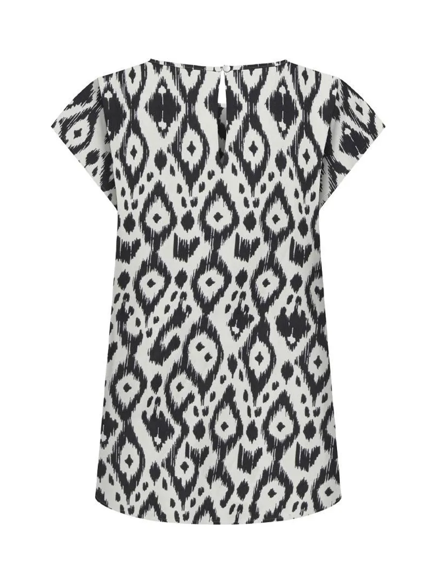 Blouse Blanche/Noir à motifs Femme Only Nova 3