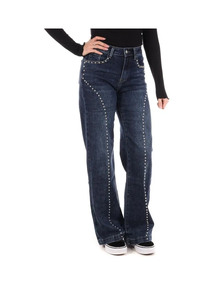 Jean Loose Bleu Femme Monday Premium 1807 XD 1