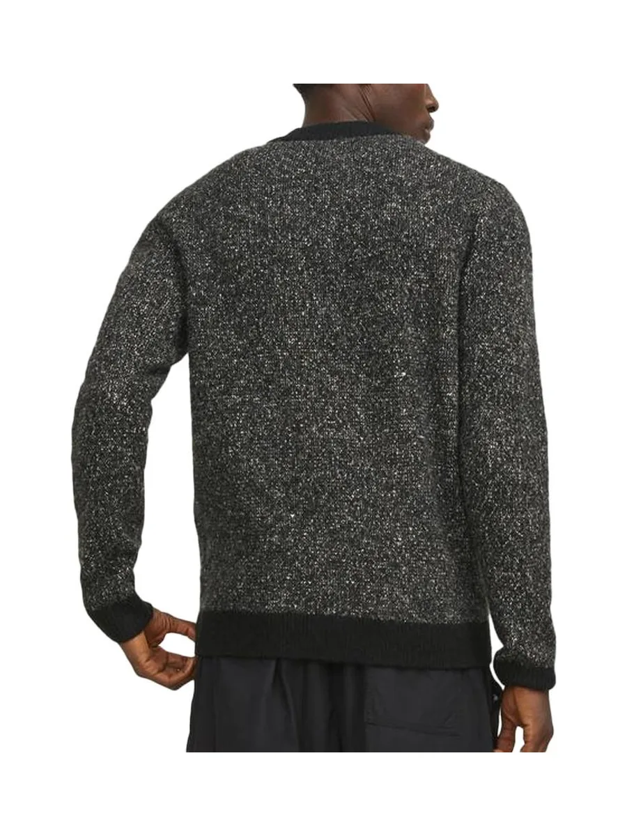 Pull Noir Chiné Homme Jack & Jones Space 3