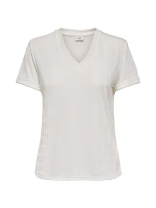 T-Shirt Ecru Femme JDY Pensa 1