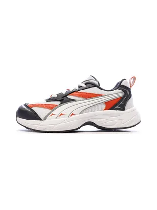 Baskets Blanc/Rouge Garçon Puma Morphic Earthy 1