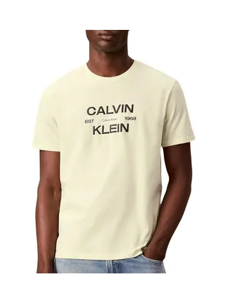 T-Shirt Jaune Homme Calvin Klein Jeans Calvinklei 1