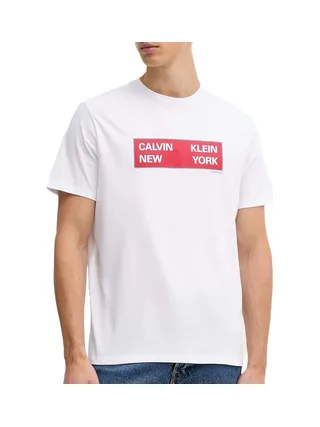T-Shirt Blanc Homme Calvin Klein Jeans Ckny LV04RD816G 1